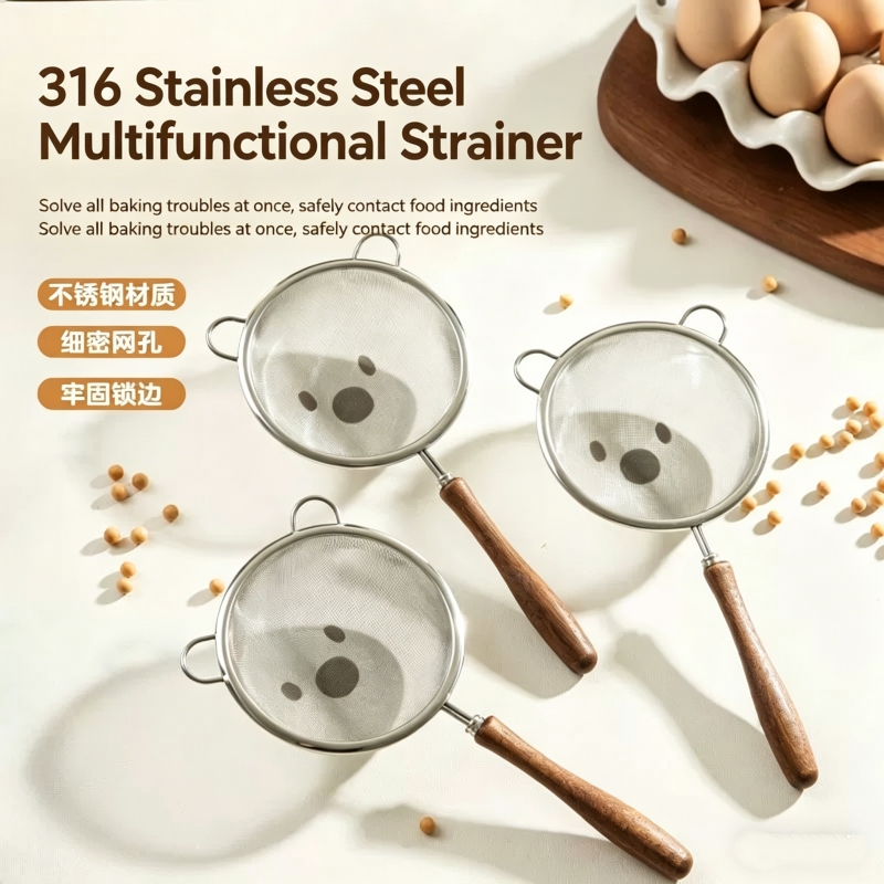 Baby Food Strainer - Colador de filtro fino, nuevo mango