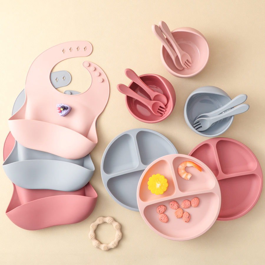 Baby Food Menu - Juego de alimentación de silicona para