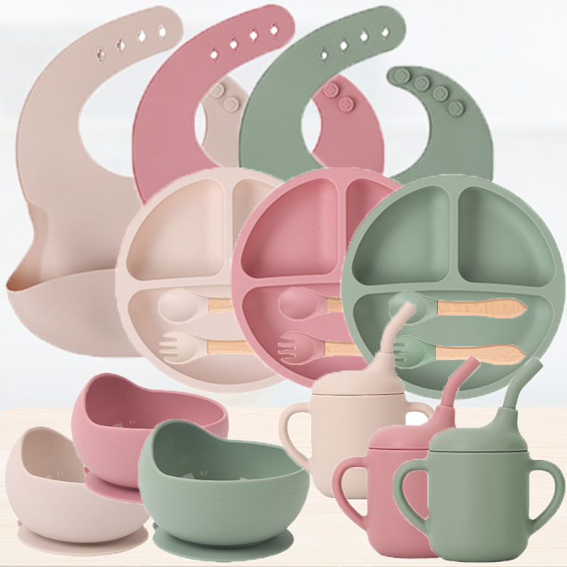 Baby 1 Year Food - Juego de vajilla de silicona para