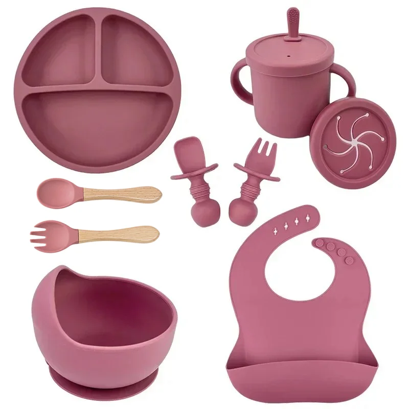 Baby Food Menu - Juego de platos de silicona de