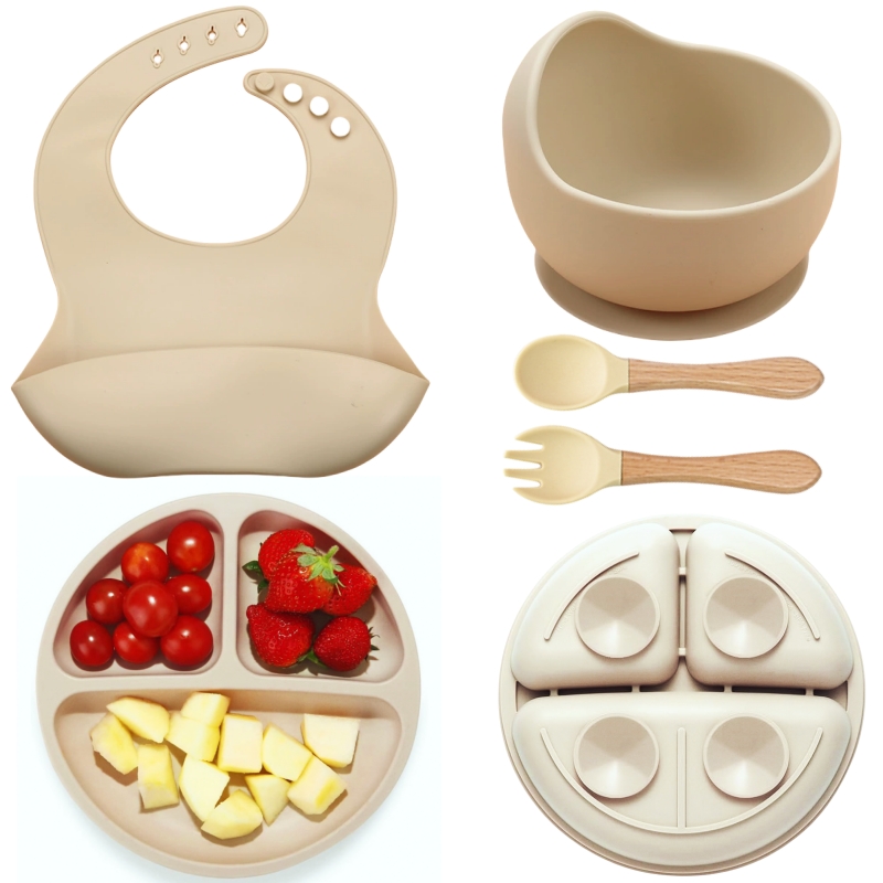 Baby Food Menu - Juego de alimentación de silicona para