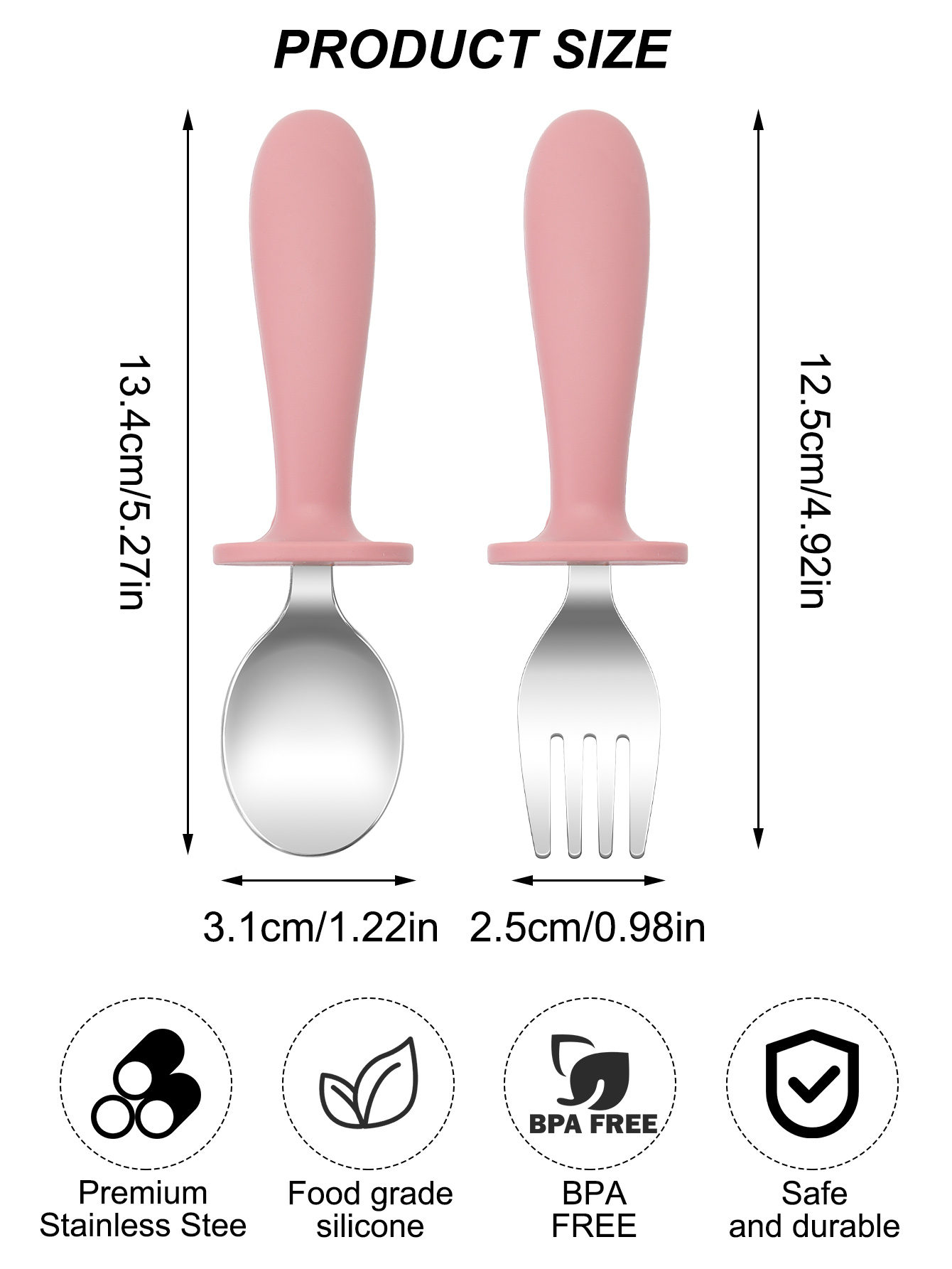 Juego de cuchara y tenedor de  - Baby Food Utensils Set reseña y precio