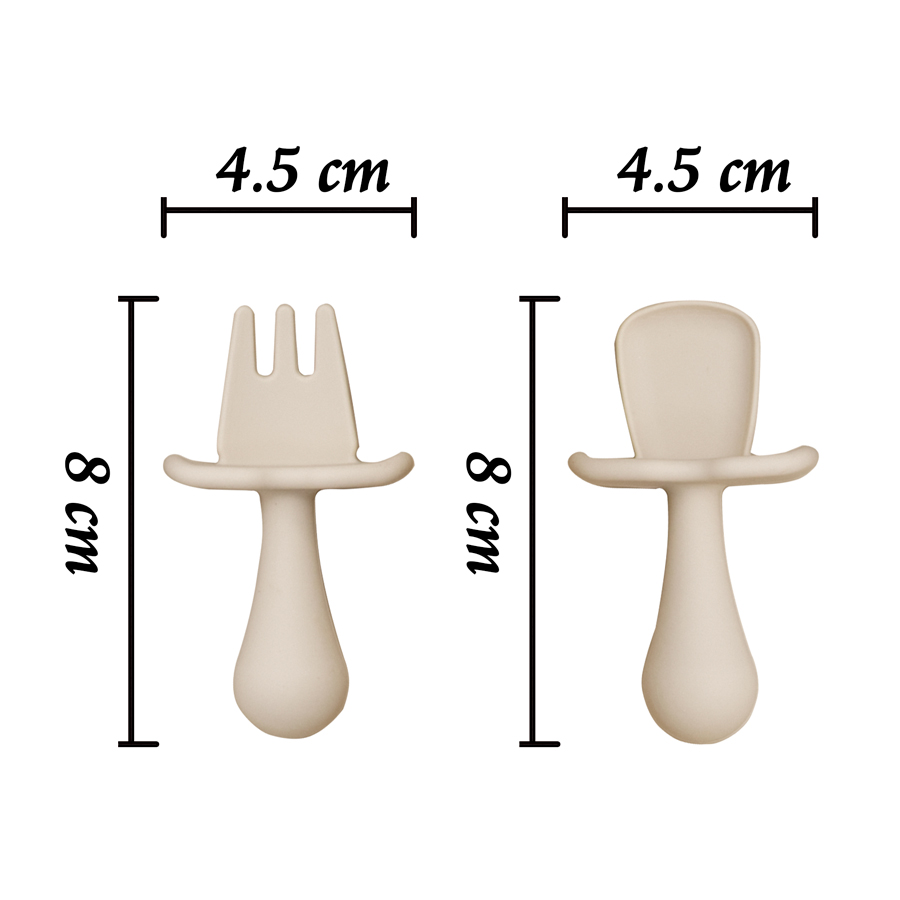 Mini Tenedor de silicona sin B - Baby Food Utensils Set reseña y precio