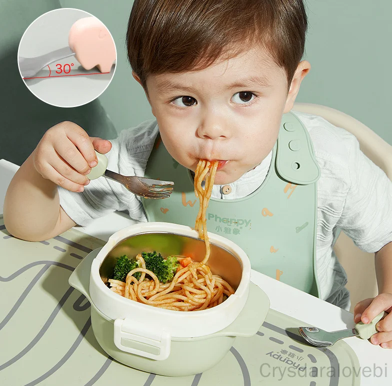 Juego de cuchara y tenedor cor - Baby Food Japan reseña y precio