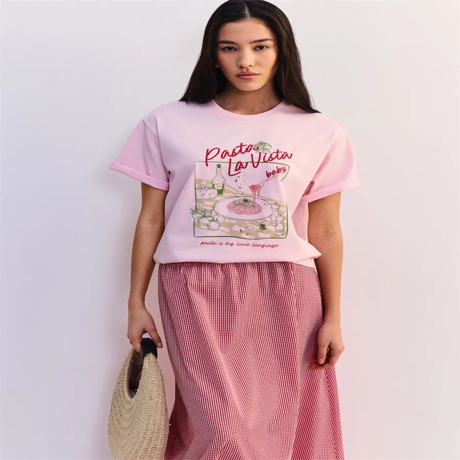 Camiseta de Algodón Rosa para  - Baby Food Intake reseña y precio
