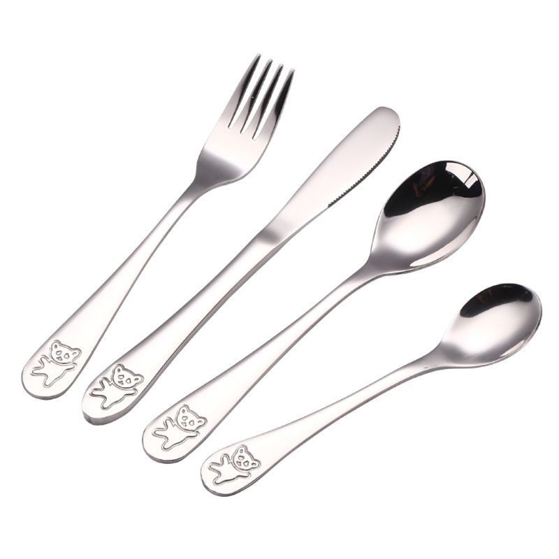 4 unids/set cucharadita para b - Baby Food Utensils Set reseña y precio