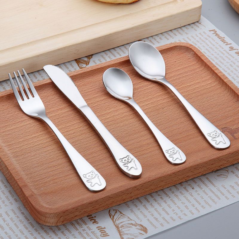 4 unids/set cucharadita para b - Baby Food Utensils Set reseña y precio