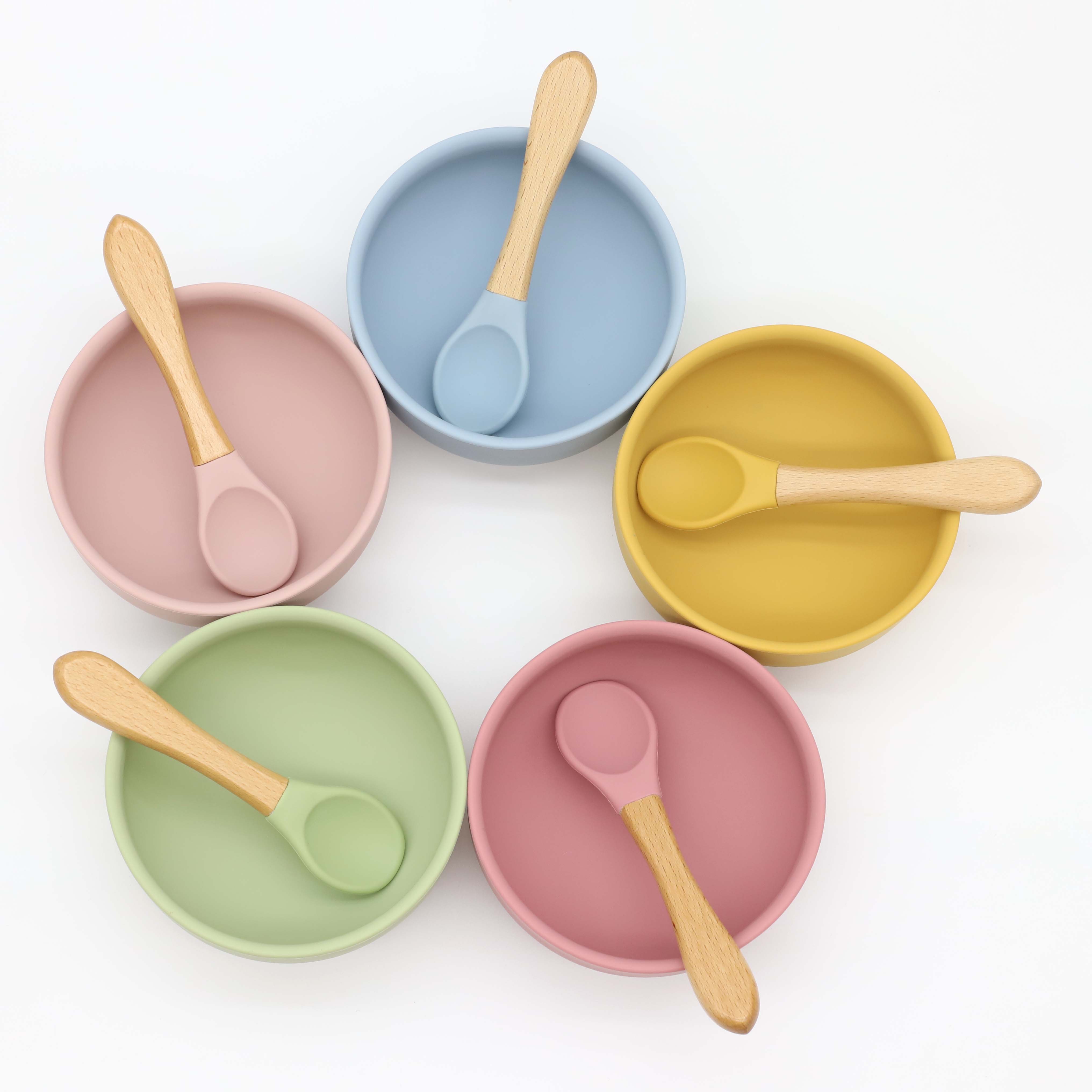 Cuenco de silicona con ventosa - Baby Food Utensils Set reseña y precio