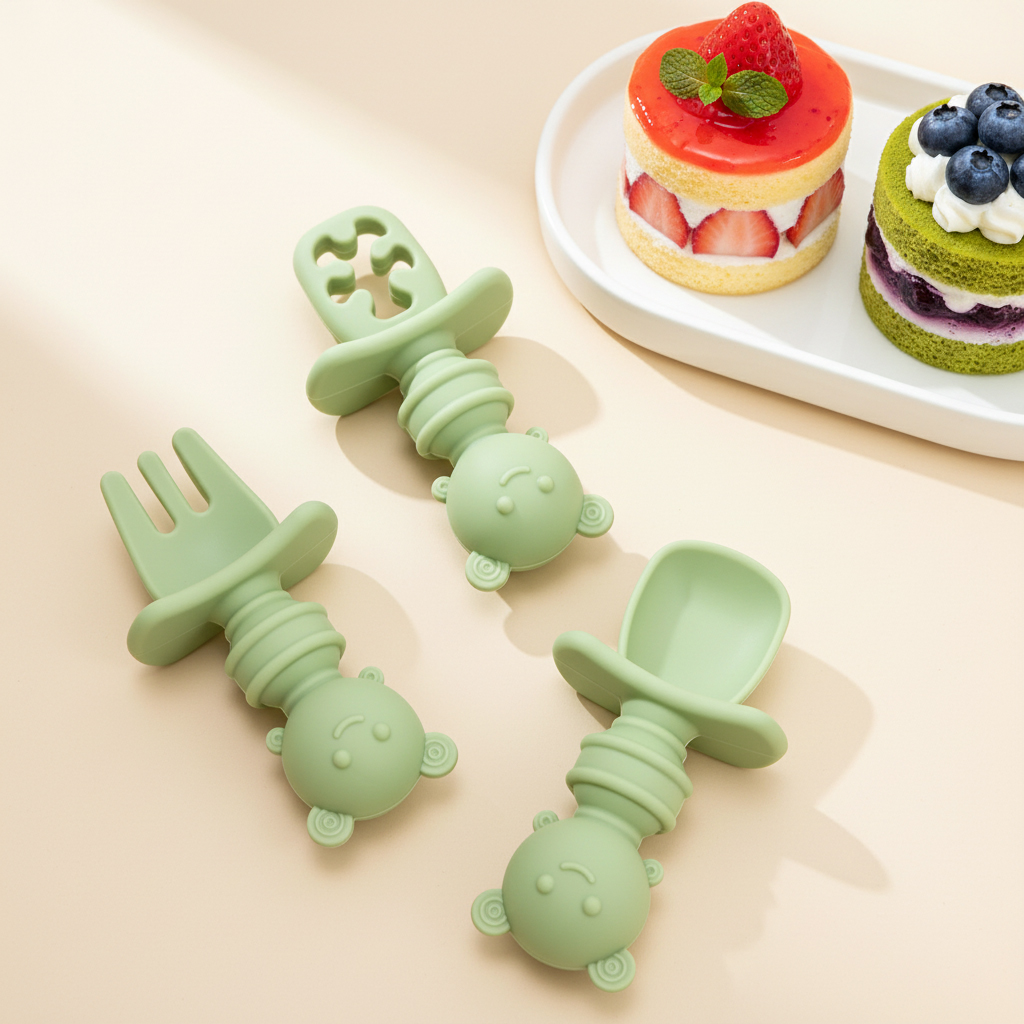Juego de 3 piezas de cuchara y - Baby Food Utensils Set reseña y precio