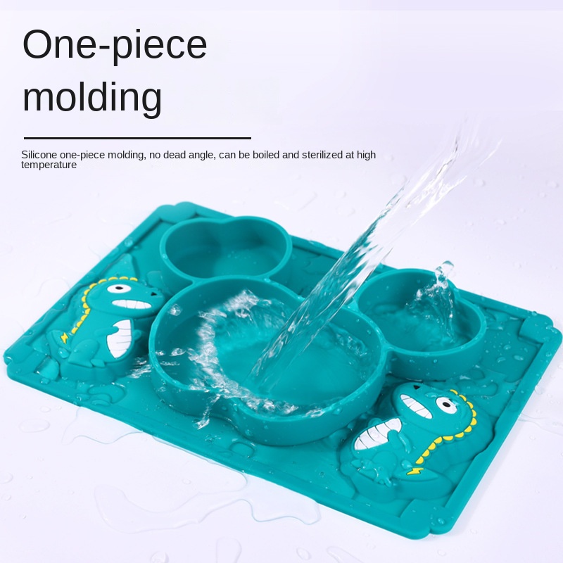 Vajilla de silicona de dinosau - Baby Food Utensils Set reseña y precio